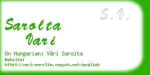 sarolta vari business card